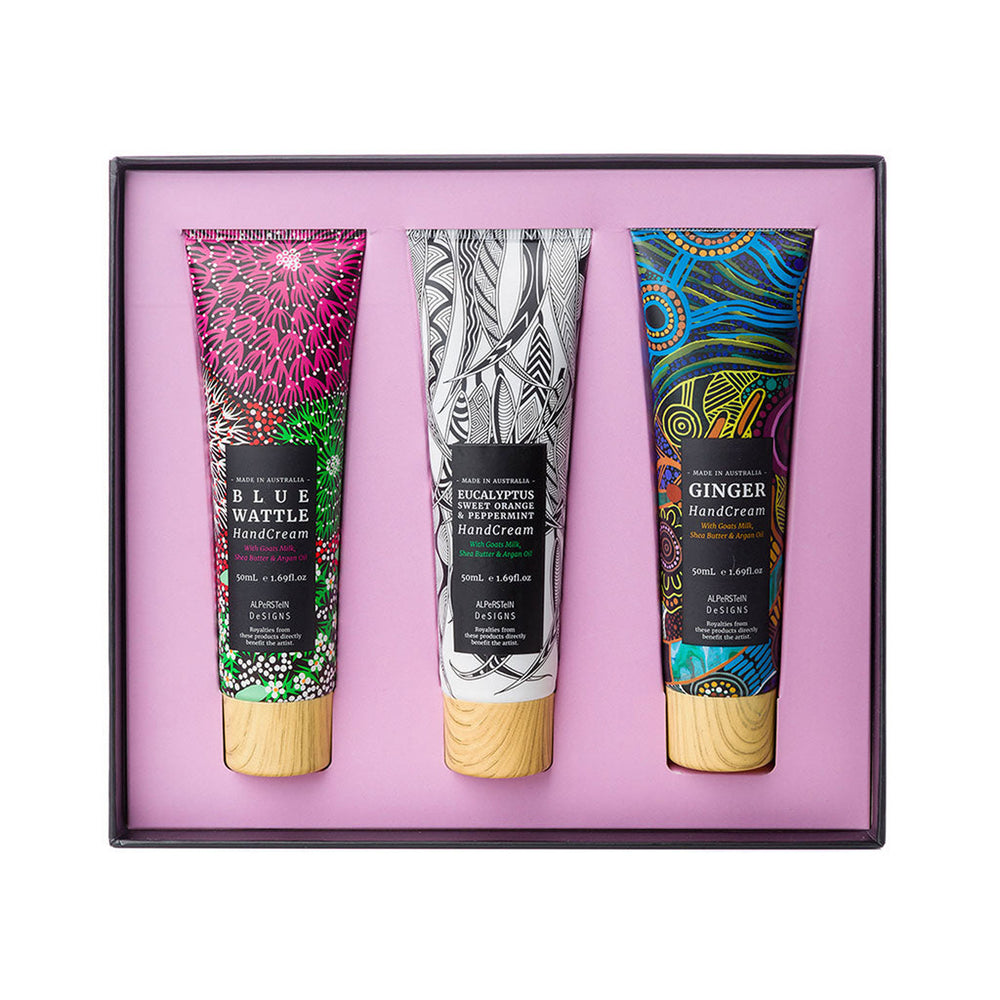 Hand Cream Trio : Blue Wattle, Eucalyptus & Ginger