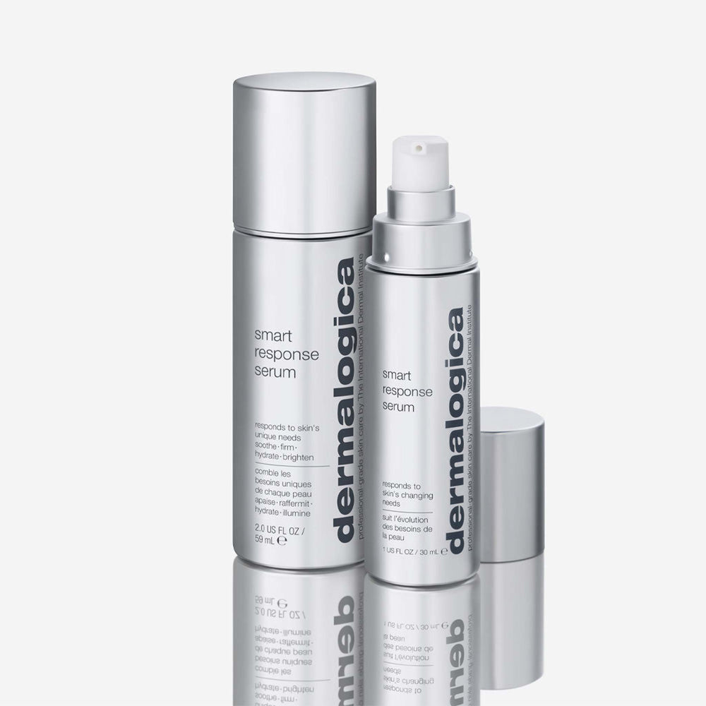 Dermalogica smart response serum bottles on a white background
