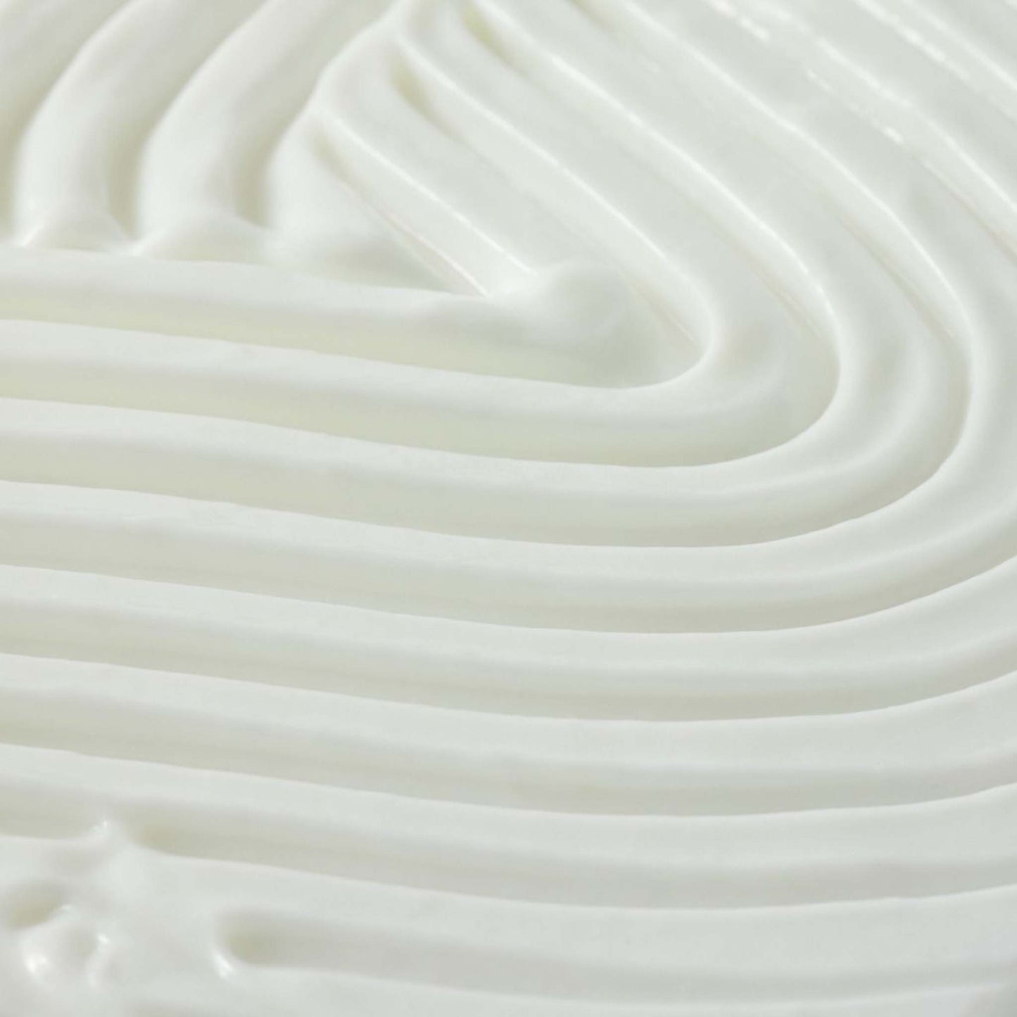 Close-up of smooth, white cream texture